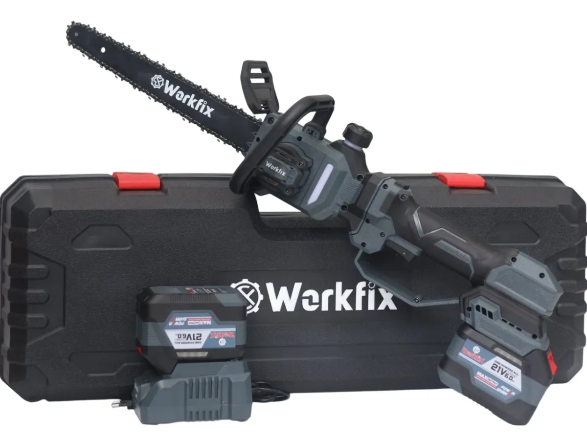 Máy cưa xích pin Workfix WF-CS12PROMAX (cần nối dài 60cm, 2 pin, 1 sạc)
