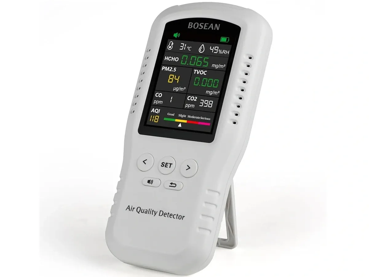 Máy đo chất lượng không khí Bosean T-Z01pro (PM2.5, HCHO, TVOC,CO,CO2 nhiệt độ và độ ẩm)