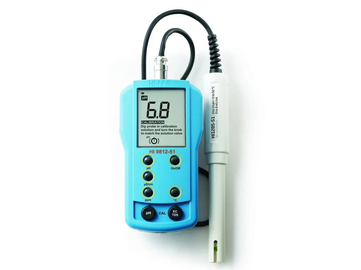 Máy đo pH, EC, TDS, nhiệt độ Hanna HI9812-51
