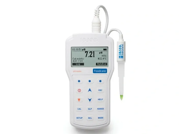 Máy đo pH, nhiệt độ trong thực phẩm độ chính xác cao Hanna HI98161