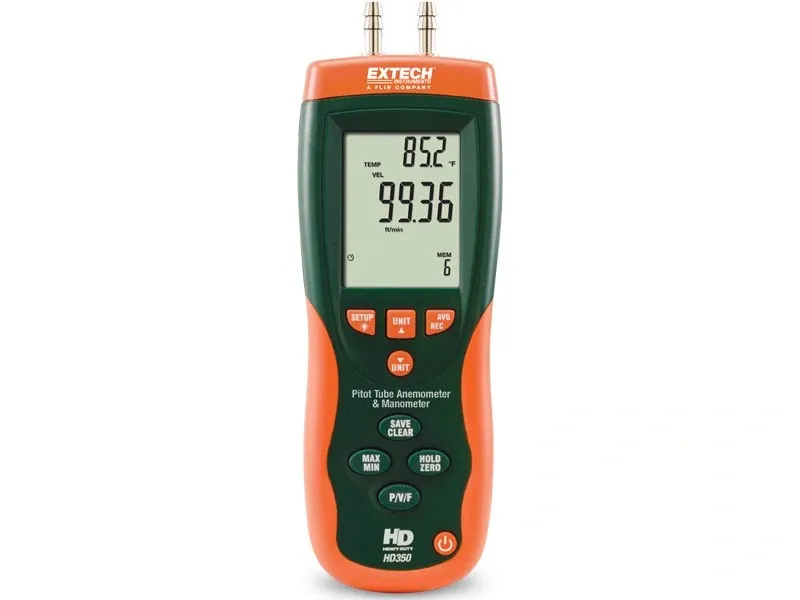 Máy đo tốc độ gió, áp suất chênh lệch đường ống Extech HD350 (± 0.7252 psi, 80 m/s)