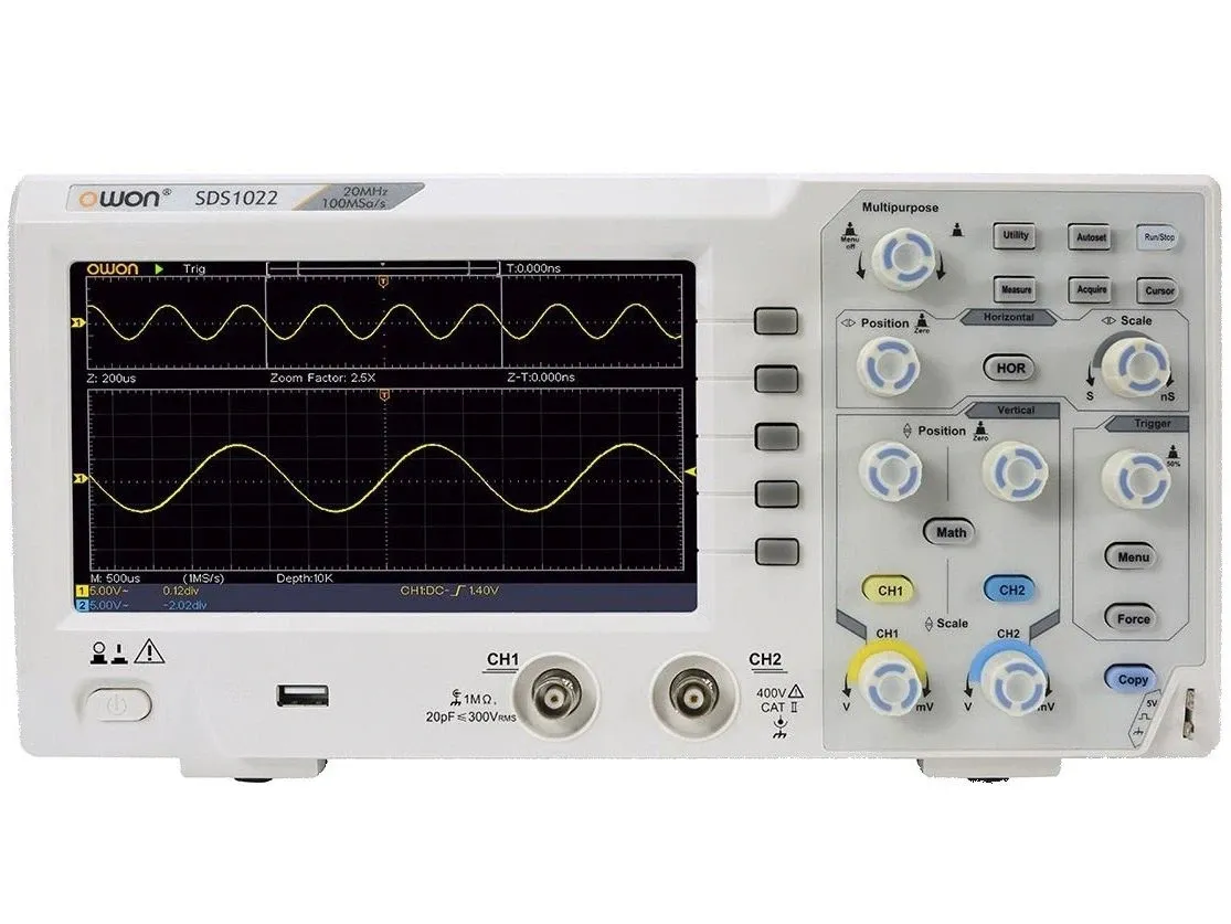 Máy hiện sóng Owon SDS1022 (20Mhz, 2CH,100Ms/s)