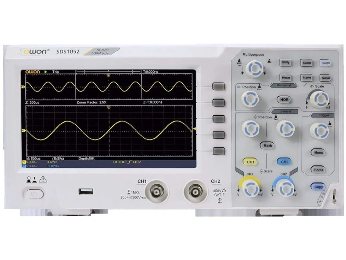 Máy hiện sóng Owon SDS1052 (50MHz, 500MS/s, 2CH)