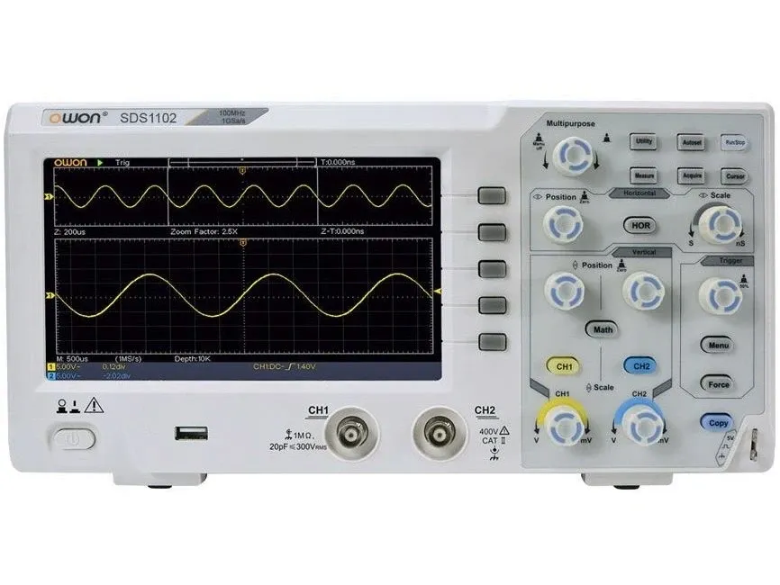 Máy hiện sóng Owon SDS1102 (100Mhz, 2CH,1GS/s)