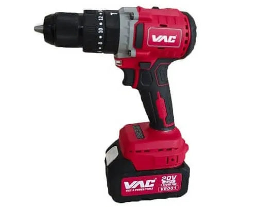 Máy khoan pin VAC VA1305A (VA1305) 13mm (1 sạc, 2 pin, không chổi than)