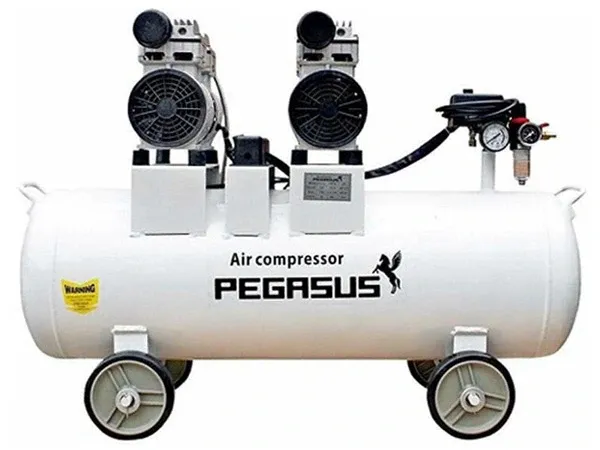 Máy nén khí không dầu, giảm âm Pegasus TM-OF550x2 70 lít