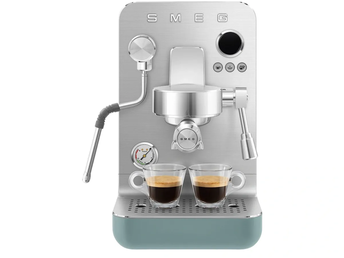 Máy pha cà phê bán chuyên nghiệp Smeg Mini Pro EMC02EGM - Màu xanh lá Emerald Matte