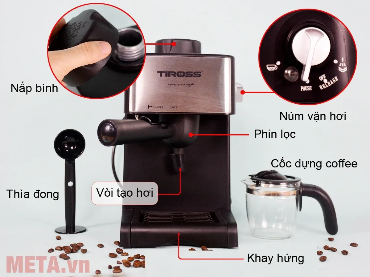 Máy pha cà phê Espresso Tiross TS621