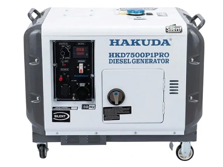 Máy phát điện chạy dầu 7KW Hakuda HKD7500P1PRO (cách âm)