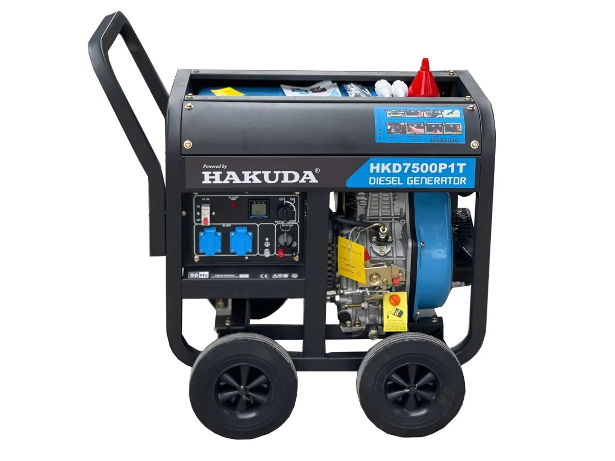 Máy phát điện chạy dầu 7KW Hakuda HKD7500P1T