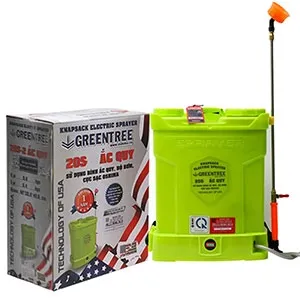 Máy phun thuốc trừ sâu, côn trùng điện Greentree 20DP (1 ắc quy 12V - 12Ah)