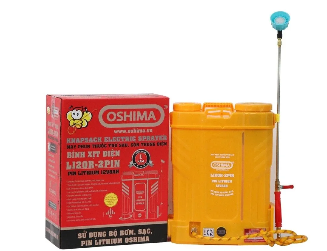 Máy phun thuốc trừ sâu, côn trùng điện Oshima Li20R (1 pin Lithium)