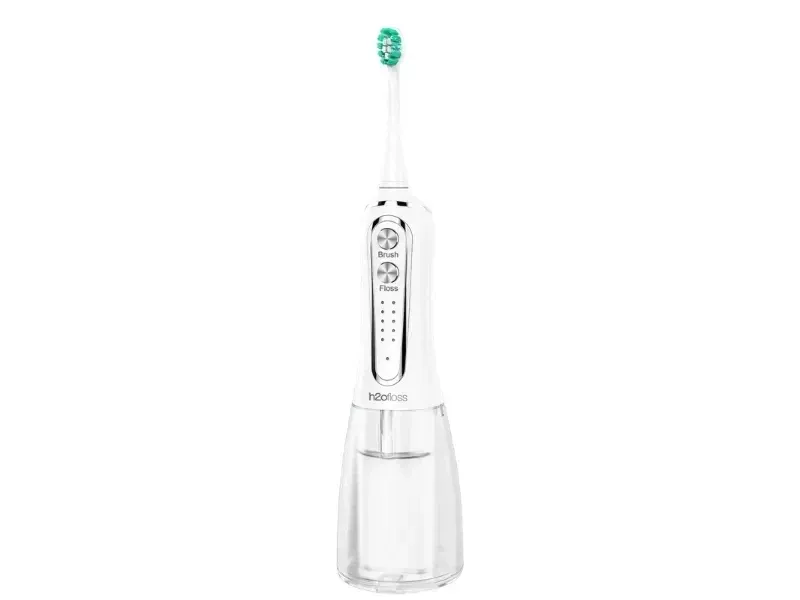 Máy tăm nước kết hợp bàn chải điện 2 trong 1 H2OFloss HF-S01 - Màu trắng