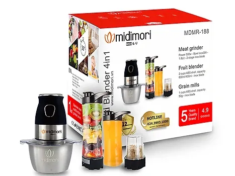 Máy xay sinh tố và thực phẩm đa năng Midimori MDMR-002 (188)
