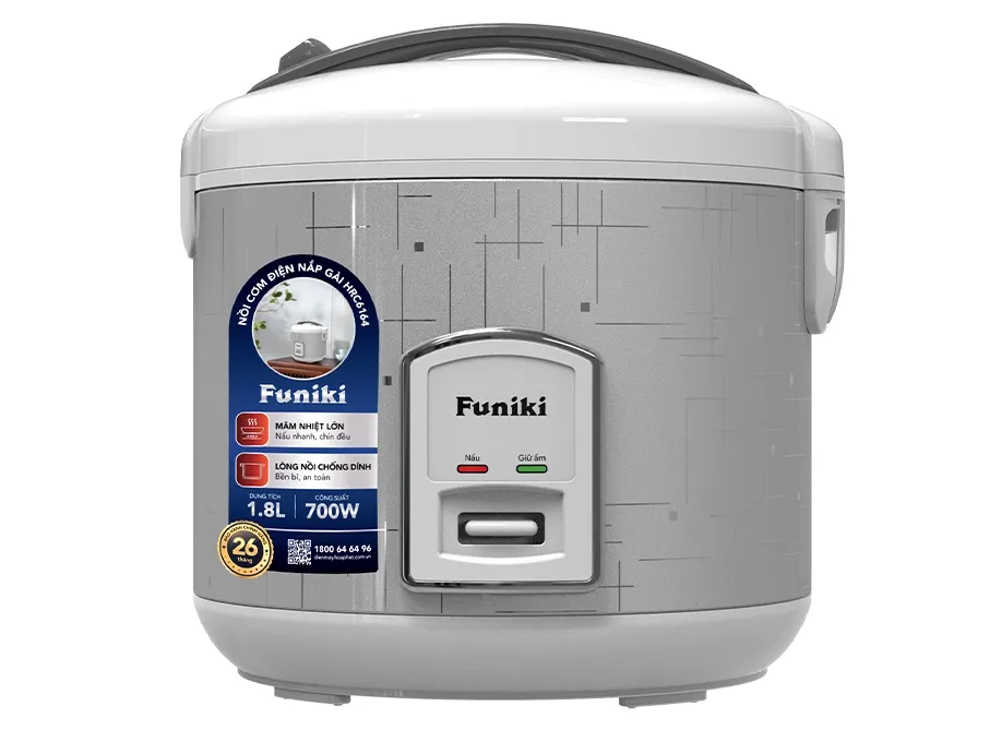 Nồi cơm điện nắp gài 1.8 lít Hòa Phát Funiki HRC6164