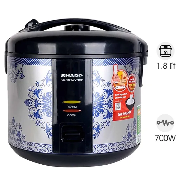 Nồi cơm điện Sharp nắp gài KS-N18ETV 1.8 lít