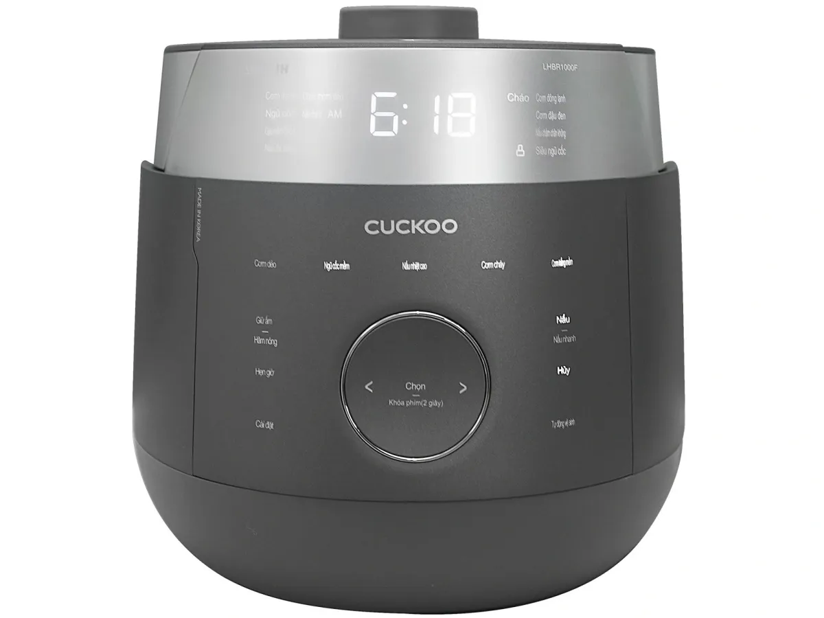 Nồi cơm điện tử áp suất cao tần Cuckoo CRP-LHBR1000F/GRGRCRCKV - 1.8 lít