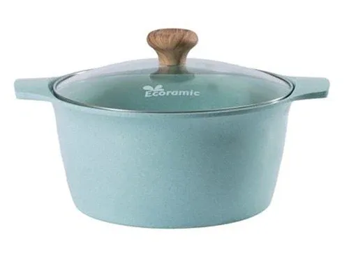 Nồi đúc vân đá đáy từ Ecoramic Platinum EPT-18SP - 18cm