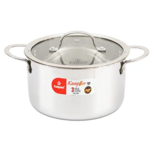 Bộ 3 nồi Inox 304 liền khối Kalpen Kampfer KF1 (16-20-24cm)