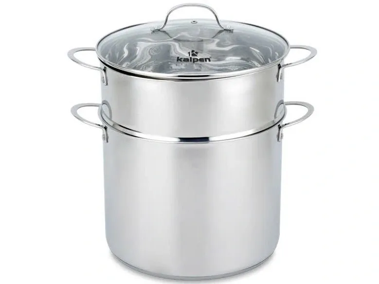Nồi luộc gà Inox kèm xửng hấp Kalpen Lermat L30Pro