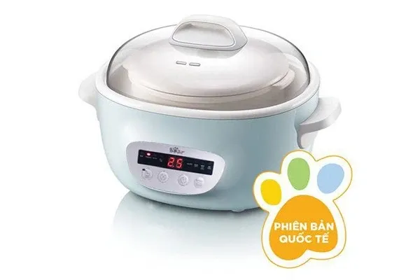 Nồi nấu chậm 2.5 lít Bear SUBE003 (có lồng hấp)