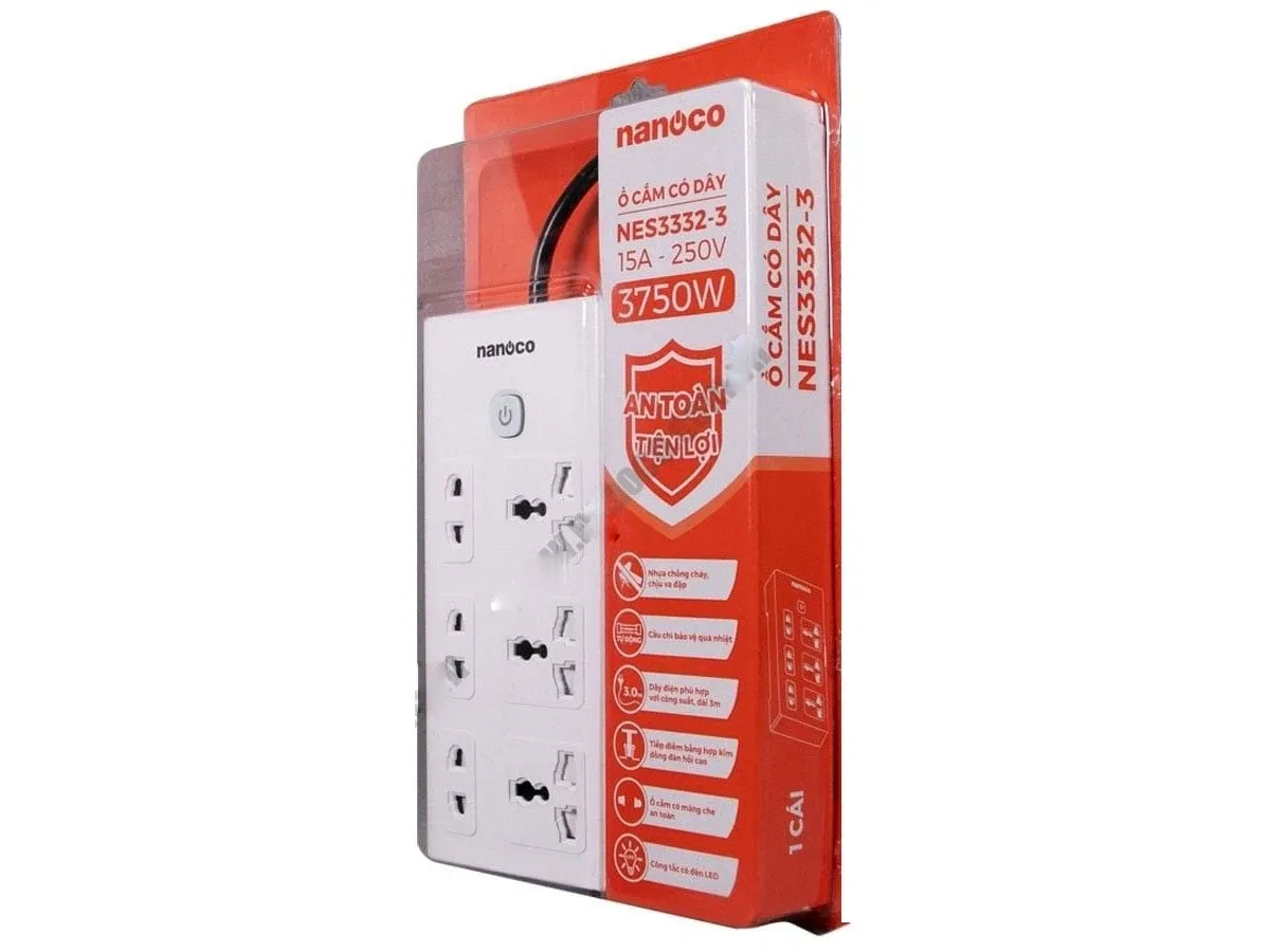 Ổ cắm có dây Nanoco NES3332-3