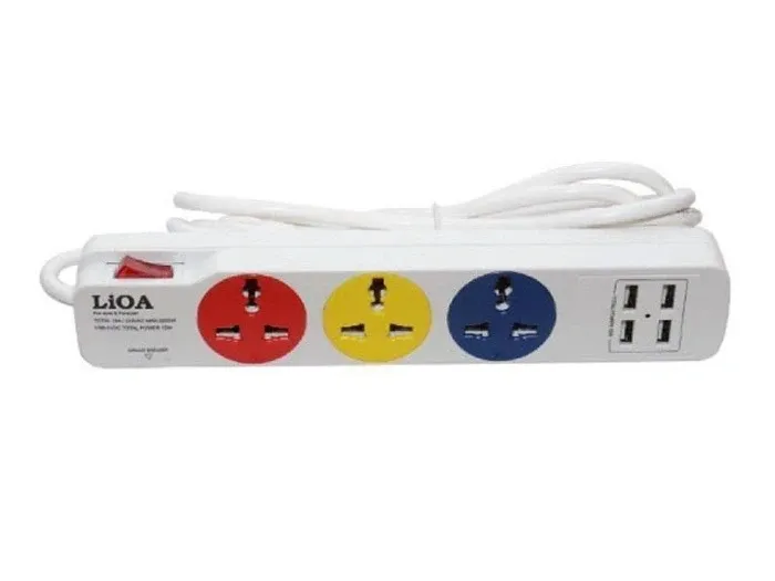 Ổ cắm đa năng có cổng sạc USB Lioa 3DN4A12W