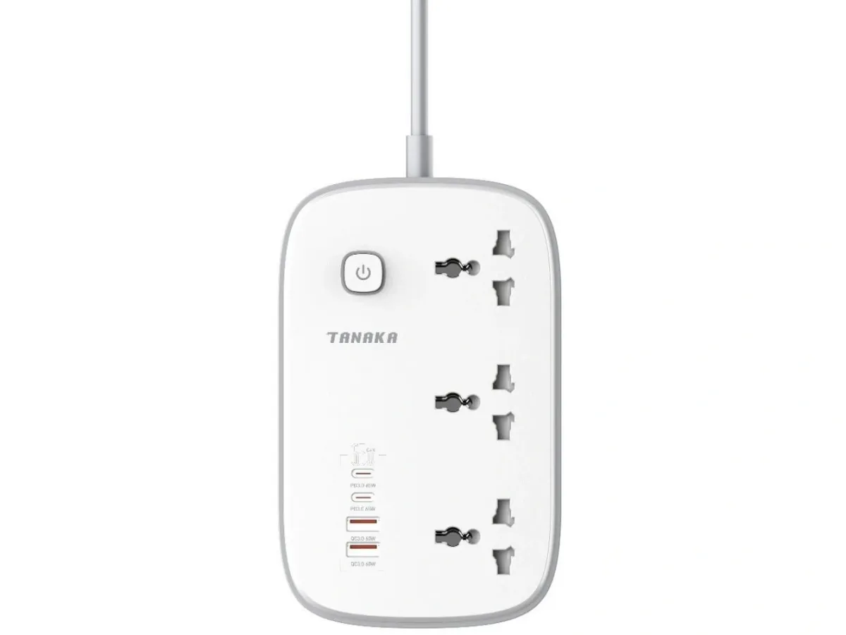 Ổ cắm điện Tanaka 3 lỗ 2 USB 2 Type C 2m TNK-OD4321