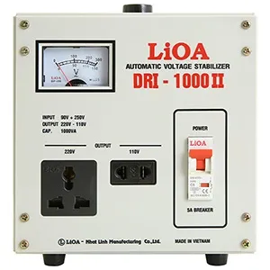 Ổn áp 1 pha Lioa 1KVA DRII 1000II (Dải điện áp đầu vào 50V-250V)