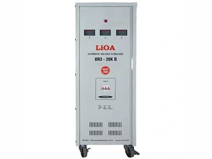 Ổn áp 3 pha khô Lioa 20KVA DR3 20KII (Dải điện áp đầu vào 160V - 430V)