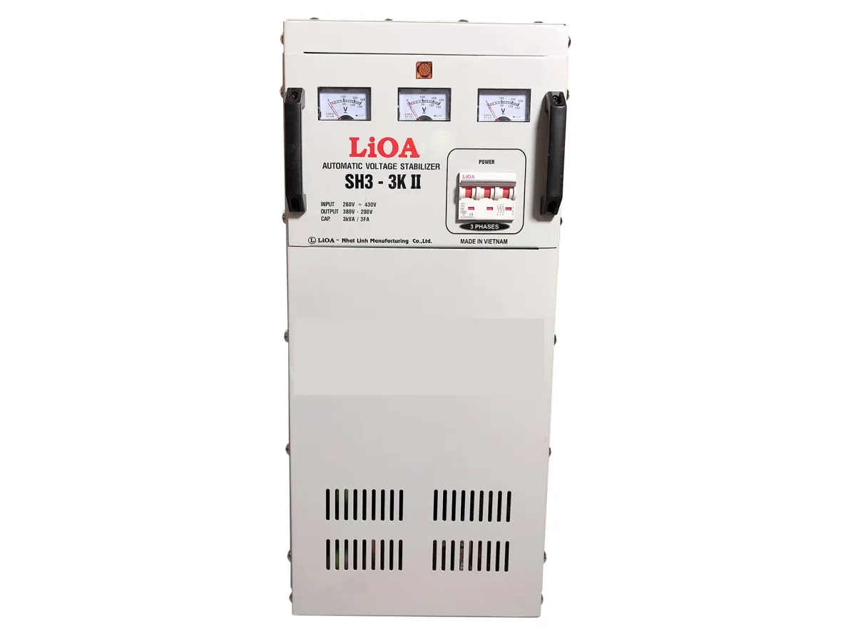 Ổn áp 3 pha khô 3KVA Lioa SH3-3KII (Dải điện áp đầu vào 260V - 430V)