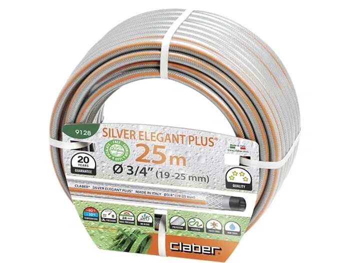 Ống dẫn nước bạc 25m Silver Elegant Plus m25 Ø 3/4” Claber 9128