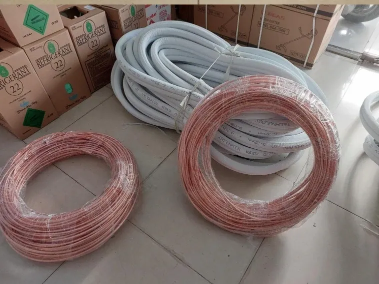 Ống đồng kèm bảo ôn cách nhiệt 10/16 dày 0.7mm