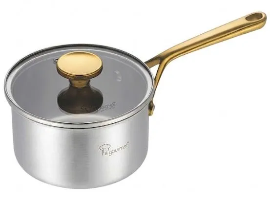 Quánh inox 304 3 lớp cán vàng La Gourmet Aureon 16cm 1.7L 436733