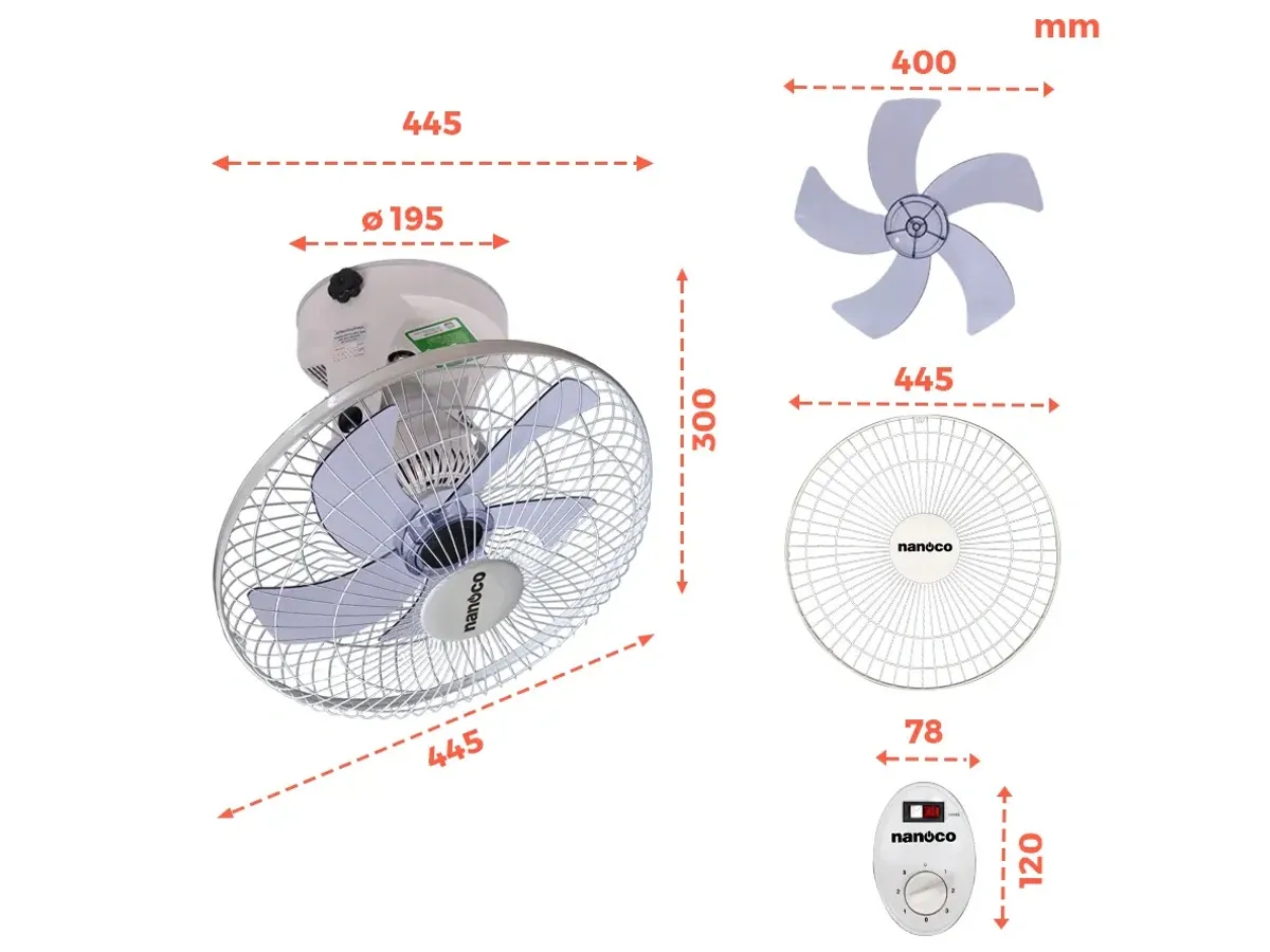 Quạt đảo trần Nanoco NOF1609