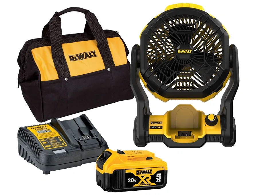 Quạt dùng pin 20V DeWalt DCE512P1 (sạc, 1 pin 5.0Ah)