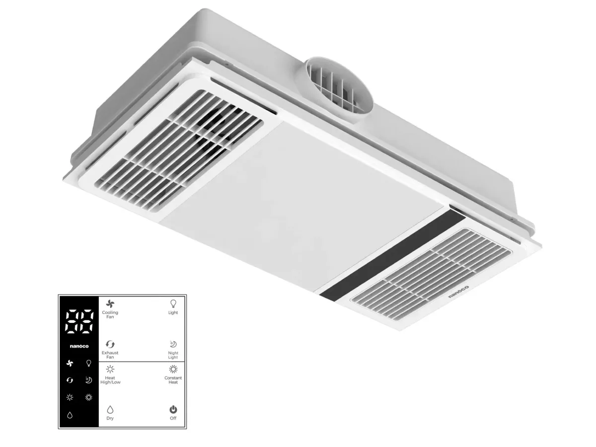 Quạt hút sưởi 5 in 1 điều khiển từ xa Nanoco NBD2560 (2400w)