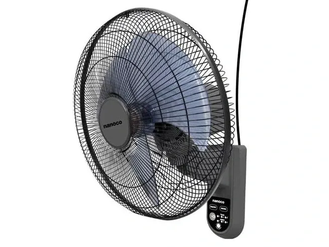 Quạt treo tường Nanoco NWF1615RC-GR (remote, ghi)