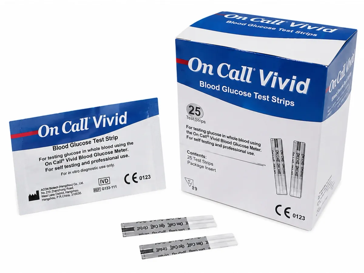 Que thử đường huyết On-Call Vivid (25 que rời)