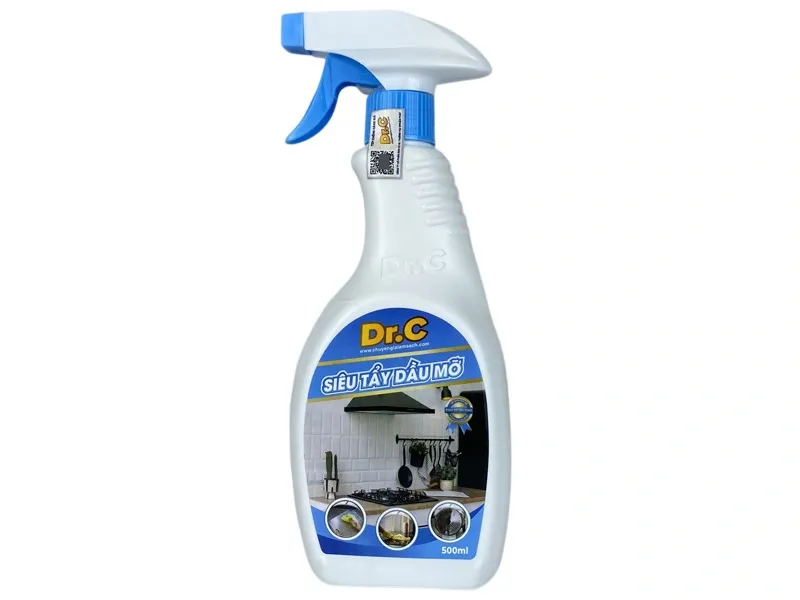 Siêu tẩy dầu mỡ Dr.C đánh bay vết bẩn cứng đầu (chai 500ml)