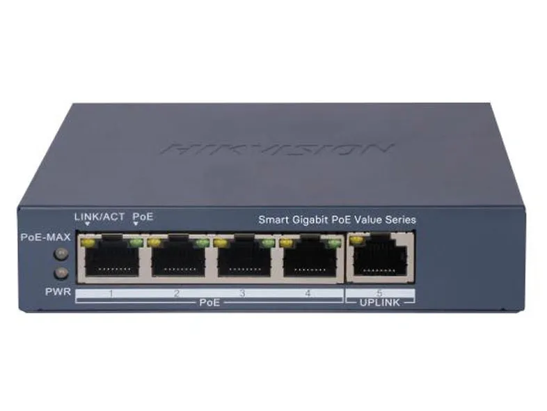 Switch mạng thông minh 4 cổng PoE Gigabit Hikvision DS-3E1505P-EI/M