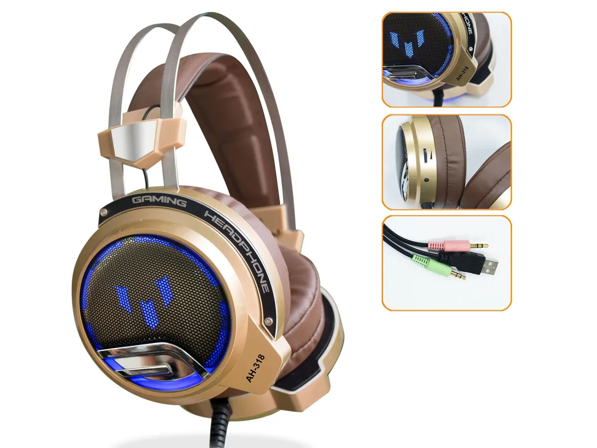 Tai nghe Over-ear Soundmax AH 318 (Nâu)
