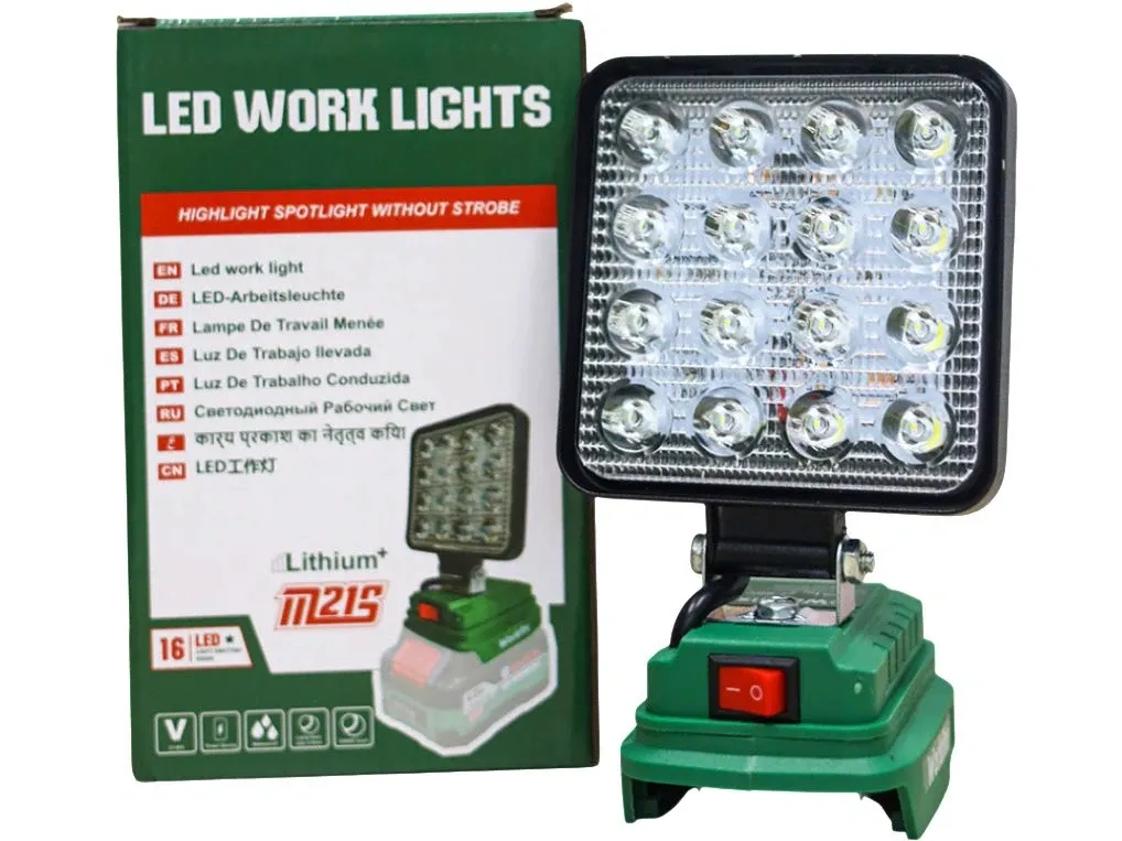 Thân đèn led 16 bóng chạy pin Workfix WF-L16 (chưa pin, sạc)