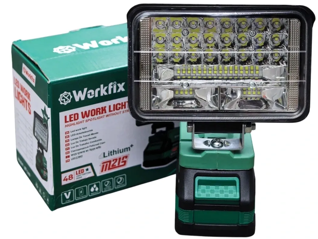 Thân đèn led 48 bóng chạy pin Workfix WF-L48 (chưa pin, sạc)