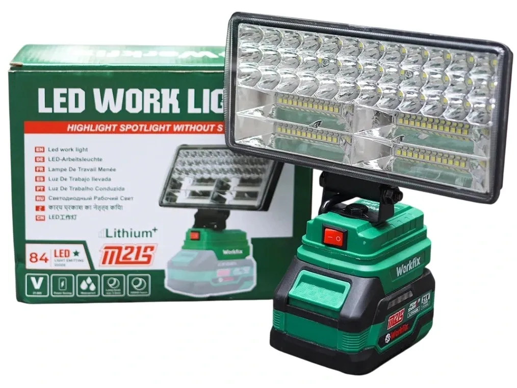 Thân đèn led 84 bóng chạy pin Workfix WF-L84 (chưa pin, sạc)