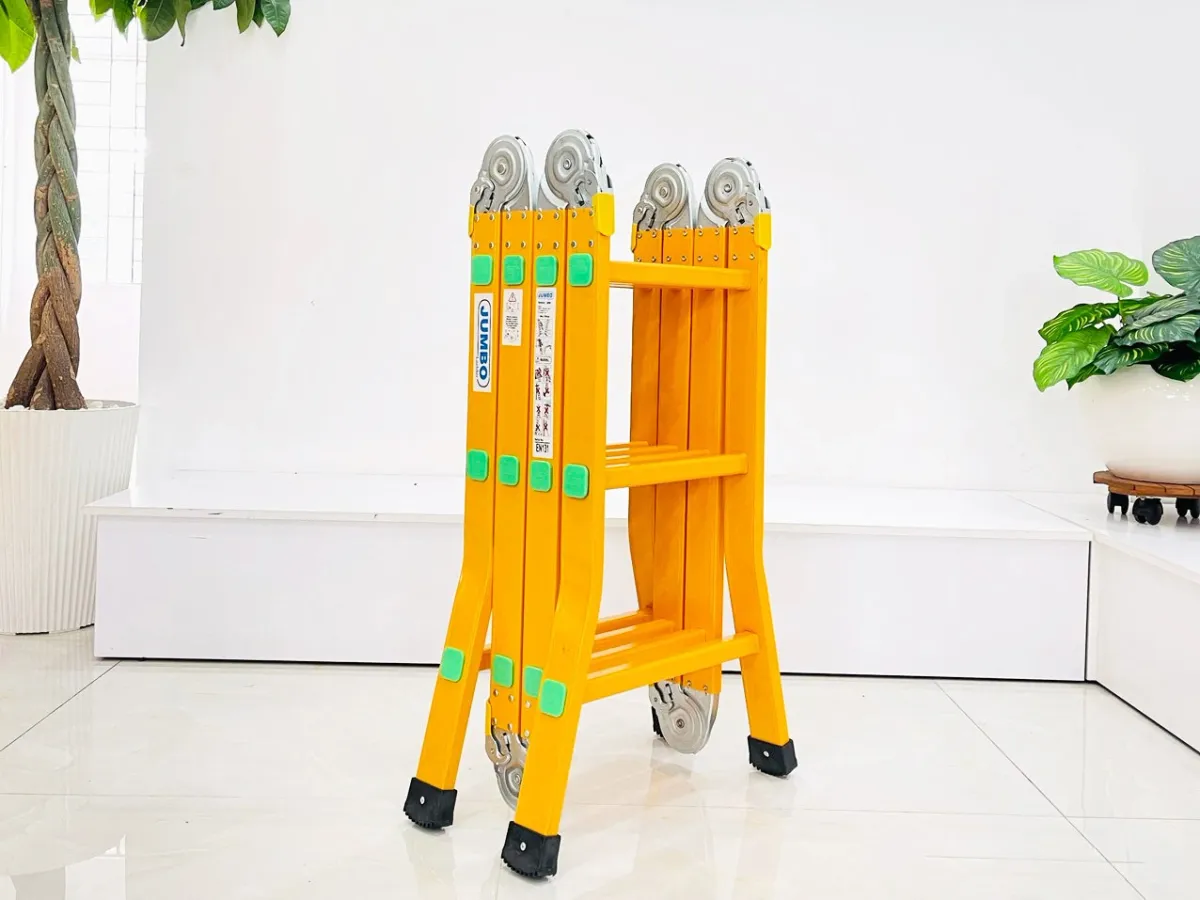 Thang nhôm gấp 4 đoạn Jumbo B203