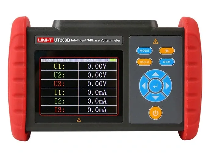 Thiết bị đo công suất 3 pha Uni-T UT268B (AC 0.00mA - 1.000A, AC 0.00V - 600V)