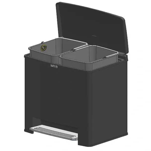 Thùng rác đạp đôi Fitis Mega SPD1-903 (đen)