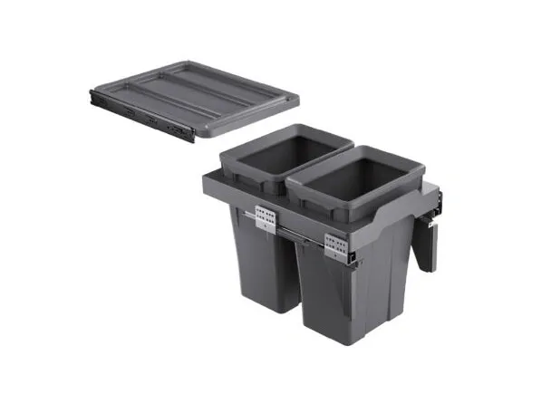 Thùng rác đôi cánh kéo âm tủ GrandX XW.D40