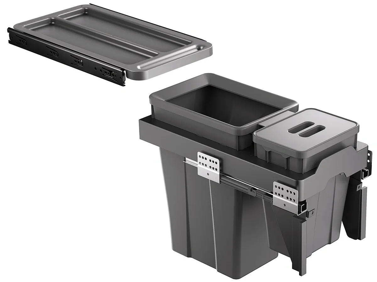Thùng rác đôi cánh kéo âm tủ GrandX XW.D30